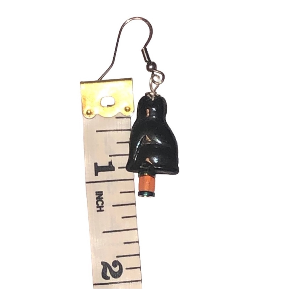 HANDMADE Black Cat BEAD Halloween Holiday Unbranded Earrings - Picture 4 of 7
